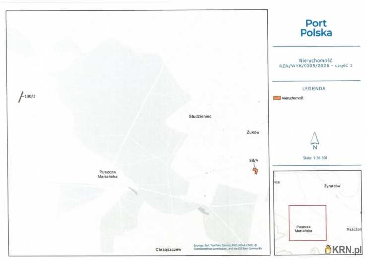 , Działki  do wynajęcia, Puszcza Mariańska, ul. 