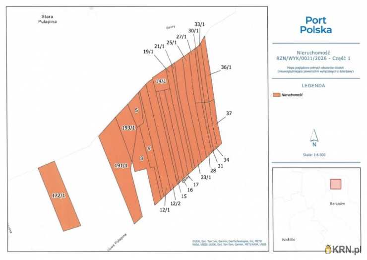 , Działki  do wynajęcia, Baranów, ul. 
