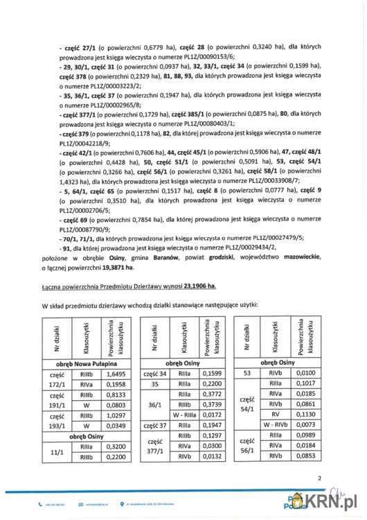 Działki  do wynajęcia, , Baranów, ul. 
