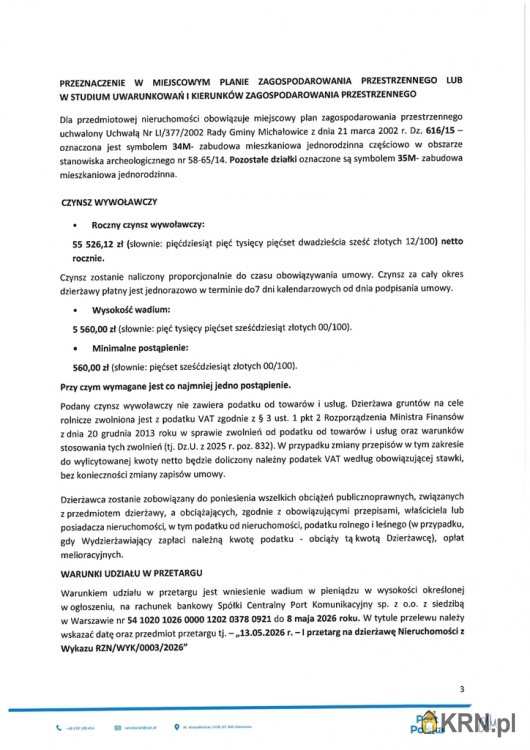 Reguły, ul. , Działki  do wynajęcia, 