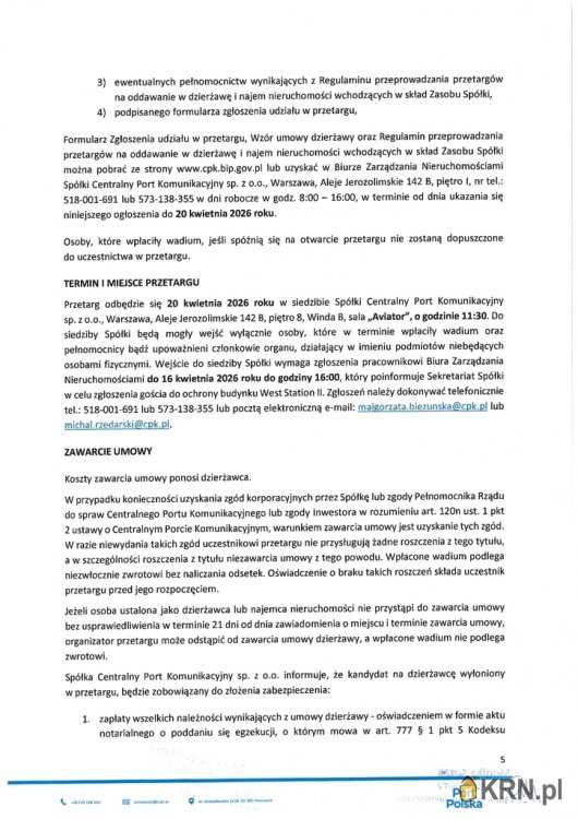 , Teresin, ul. , Działki  do wynajęcia