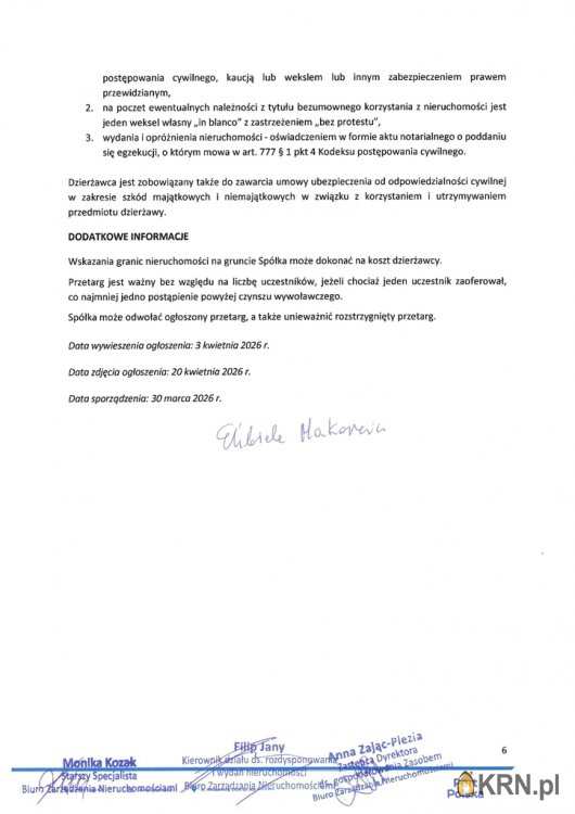 , Działki  do wynajęcia, Teresin, ul. 