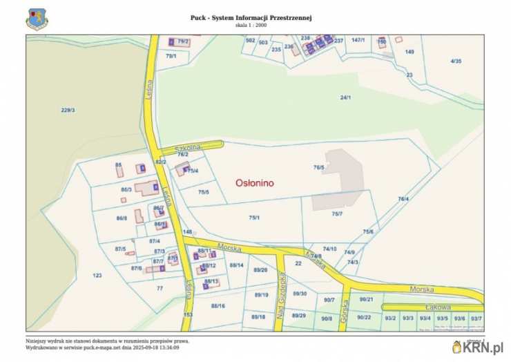 Działki  na sprzedaż, Osłonino, ul. , 