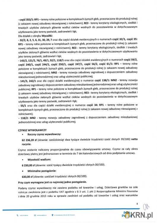 Baranów, ul. , , Działki  do wynajęcia