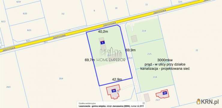 Janczewice, ul. Jaśminowa, , Działki  na sprzedaż