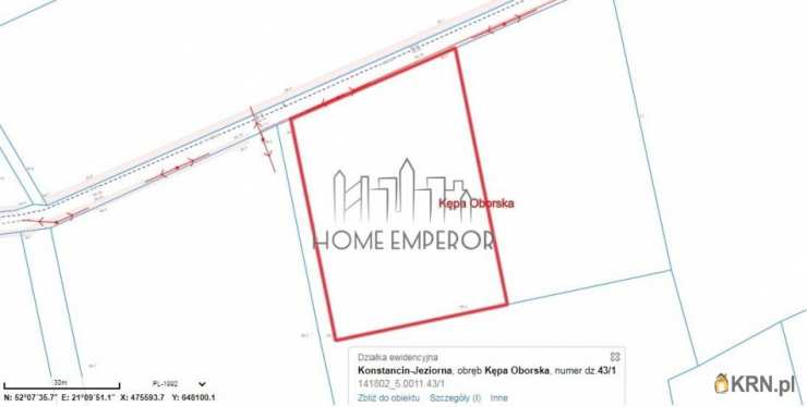 Działki  na sprzedaż, , Kępa Oborska, ul. 