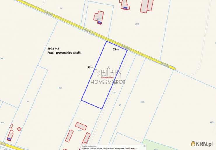 Działki  na sprzedaż, Krosna-Wieś, ul. Tęczowa, 