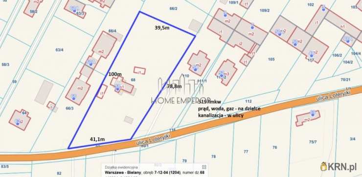 Warszawa, Bielany/Wólka Węglowa, ul. Loteryjki, , Działki  na sprzedaż