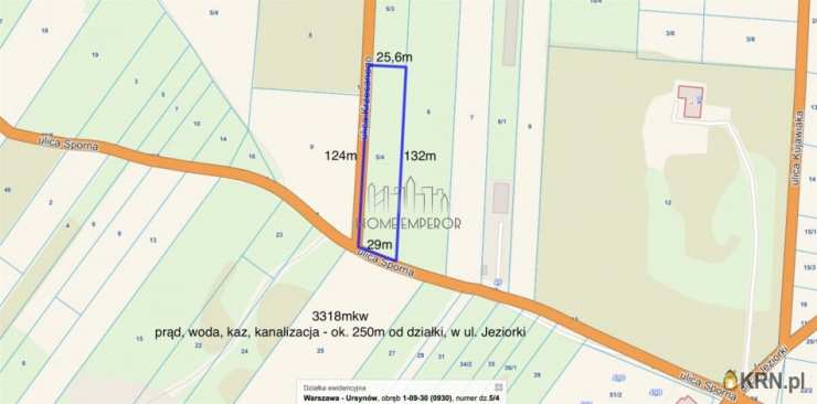 Działki  na sprzedaż, Warszawa, Ursynów/Jeziorki, ul. Sporna, 