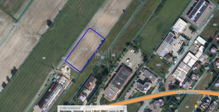 Warszawa, Ursynów/Jeziorki, ul. Baletowa, , Działki  na sprzedaż