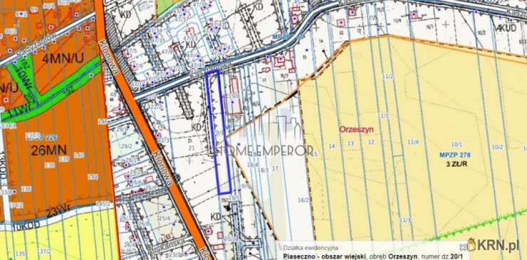 Orzeszyn, ul. Kasztanowa, Działki  na sprzedaż, 