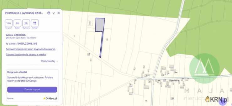 Działki  na sprzedaż, Dąbrowa, ul. , 