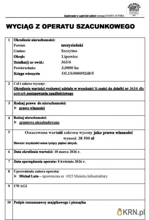Lipowiec, ul. , , Działki  na sprzedaż