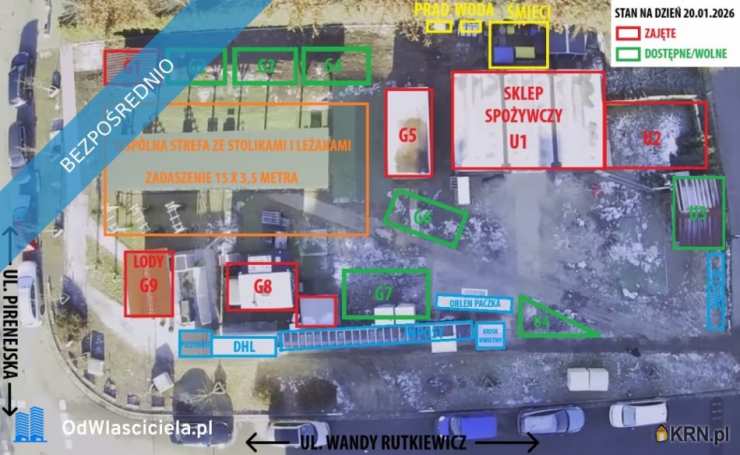 Działki  do wynajęcia, , Wrocław, Krzyki, ul. W. Rutkiewicz