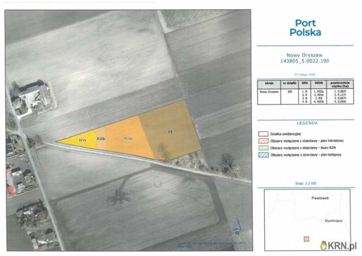 Działki  do wynajęcia, Nowy Oryszew, ul. , 