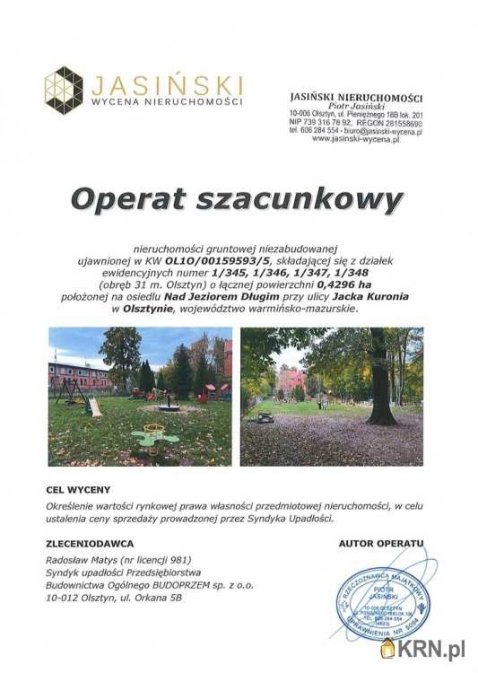 Olsztyn, ul. , , Działki  na sprzedaż