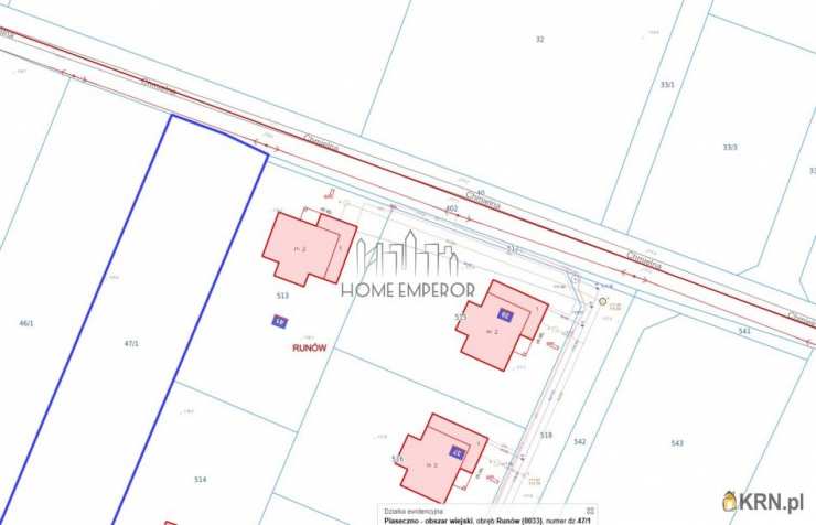 Runów, ul. Chmielna, Działki  na sprzedaż, 