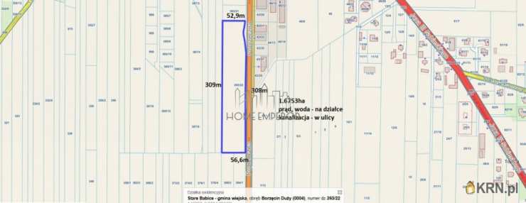 , Borzęcin Duży, ul. Poprzeczna, Działki  na sprzedaż