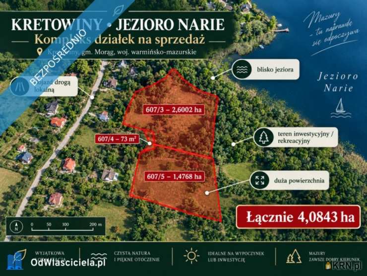 Działki  na sprzedaż, Kretowiny, ul. , 
