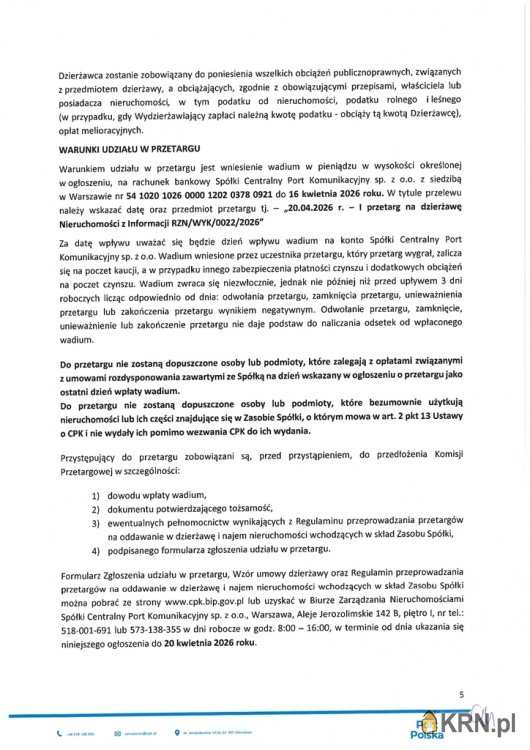 , Teresin, ul. , Działki  do wynajęcia