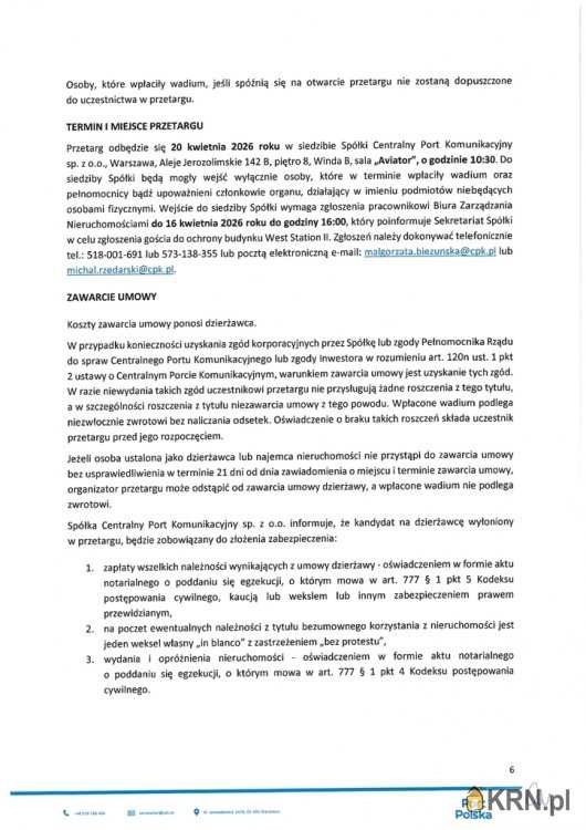 , Działki  do wynajęcia, Teresin, ul. 