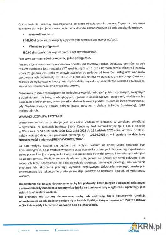 Teresin, ul. , , Działki  do wynajęcia