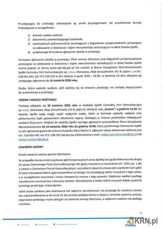 , Teresin, ul. , Działki  do wynajęcia