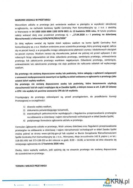 , Podbuszyce, ul. , Działki  do wynajęcia