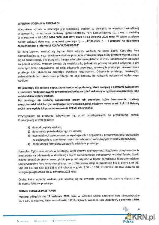 , Działki  do wynajęcia, Baranów, ul. 