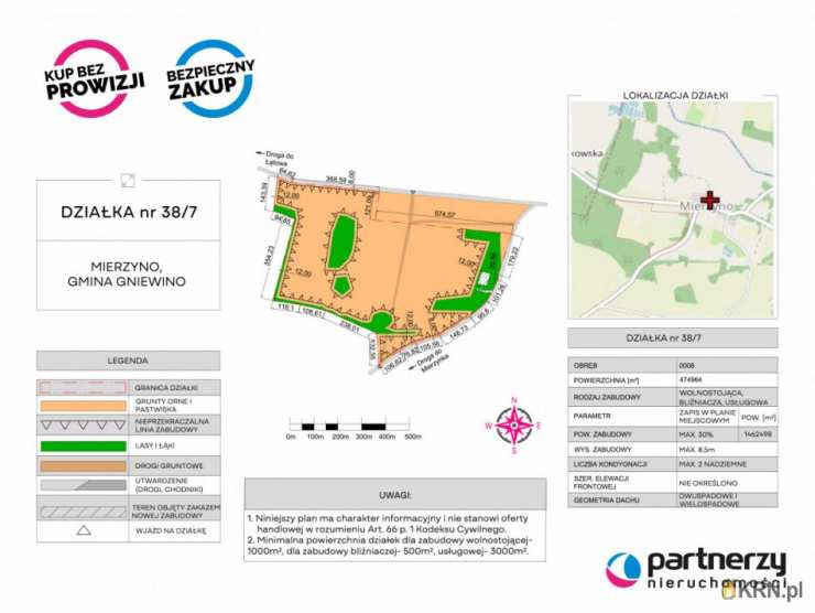 Działki  na sprzedaż, , Mierzyno, ul. 