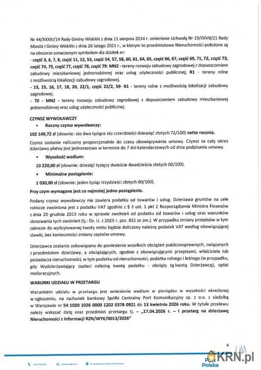 Duninopol, ul. , , Działki  do wynajęcia