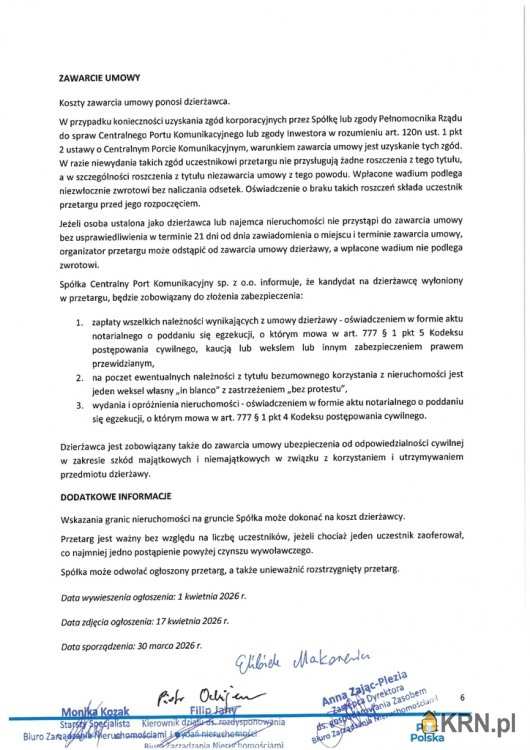 , Działki  do wynajęcia, Duninopol, ul. 