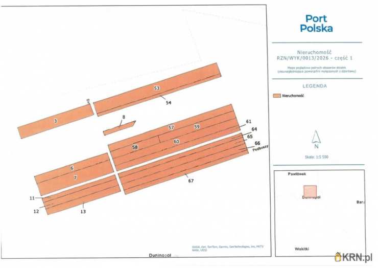 , Działki  do wynajęcia, Duninopol, ul. 