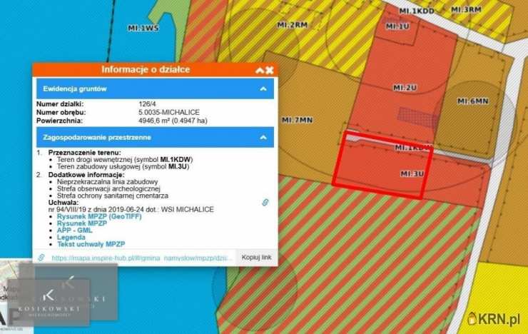 Michalice, ul. , Działki  na sprzedaż, 