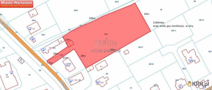 , Działki  na sprzedaż, Warszawa, Wilanów/Zawady, ul. Syta