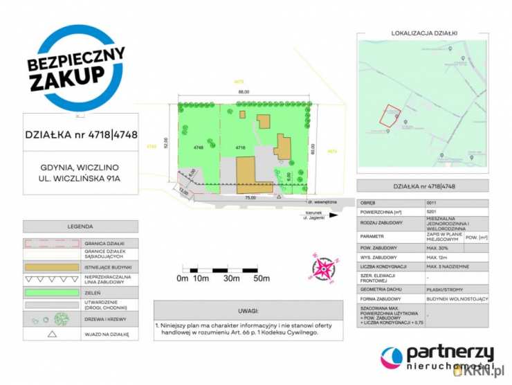 Gdynia, Chwarzno-Wiczlino/Wiczlino, ul. , , Działki  na sprzedaż
