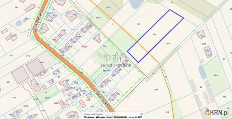 Działki  na sprzedaż, Warszawa, Wilanów/Powsin, ul. Zakamarek, 