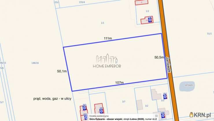 Łubna, ul. Janówek, , Działki  na sprzedaż