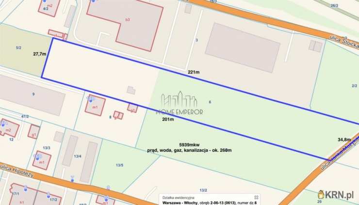 , Działki  na sprzedaż, Warszawa, Włochy/Załuski, ul. Janka Muzykanta
