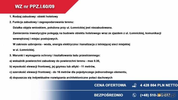 OdWlasciciela.pl, Działki  na sprzedaż, Łódź, Bałuty, ul. Łomnicka