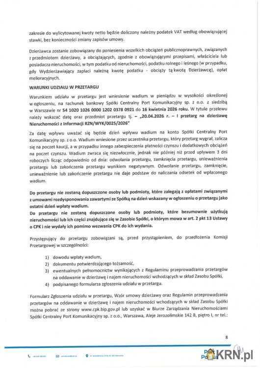 Działki  do wynajęcia, Wiskitki, ul. , 