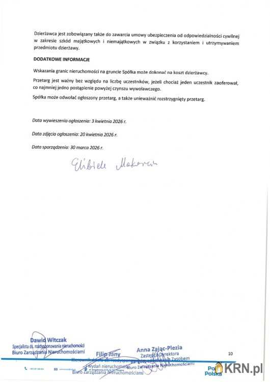 Wiskitki, ul. , Działki  do wynajęcia, 