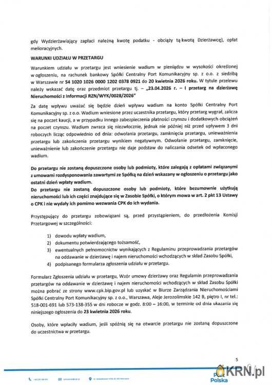 , Teresin, ul. , Działki  do wynajęcia