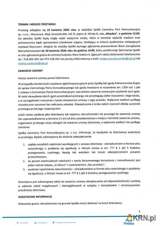 , Działki  do wynajęcia, Teresin, ul. 