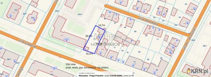 , Warszawa, Praga Południe, ul. Szaserów, Działki  na sprzedaż