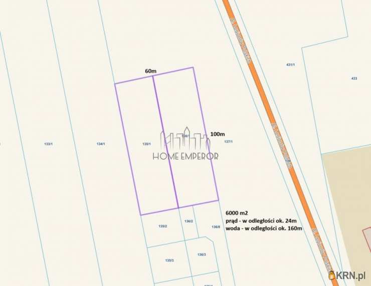 Działki  na sprzedaż, , Kompina, ul. Legionów Polskich