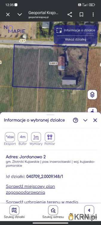 Działki  na sprzedaż, Jordanowo, ul. , 