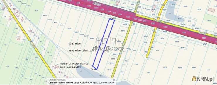Działki  na sprzedaż, , Kazuń Nowy, ul. 