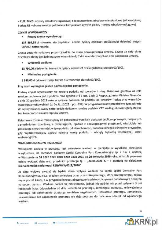 , Działki  do wynajęcia, Nowy Oryszew, ul. 