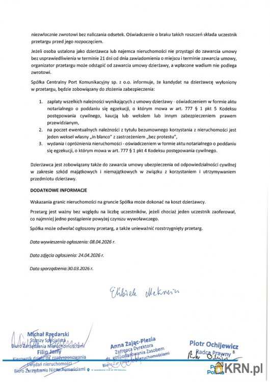 Działki  do wynajęcia, Nowy Oryszew, ul. , 